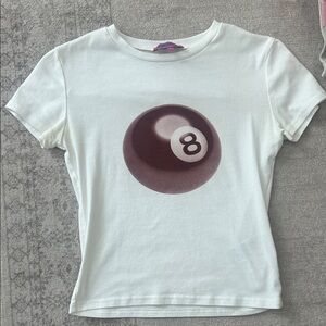 Edikted White 8-Ball Graphic Tee